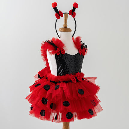 Red & Black Polka Dot Tutu Dress – Costumes Club