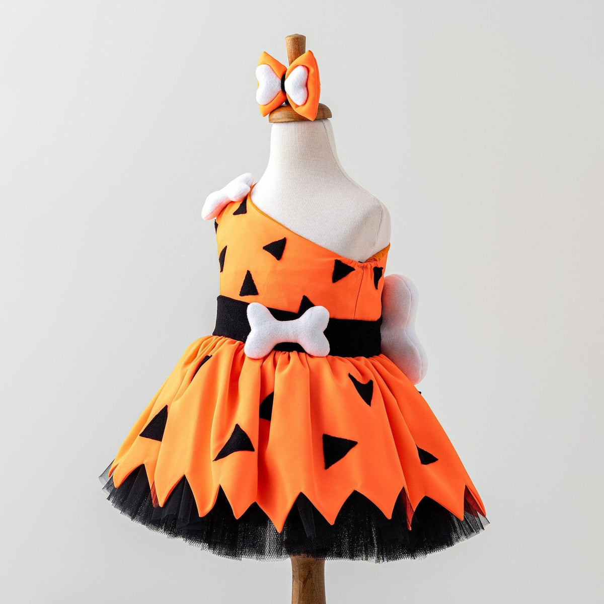 pebbles flintstone orange dress Costumes Club Cave Cutie for 6 Year Old COLOR:Black Polka Dot When putting on your edit: Corp Core MaterniChic Autumn And Winter