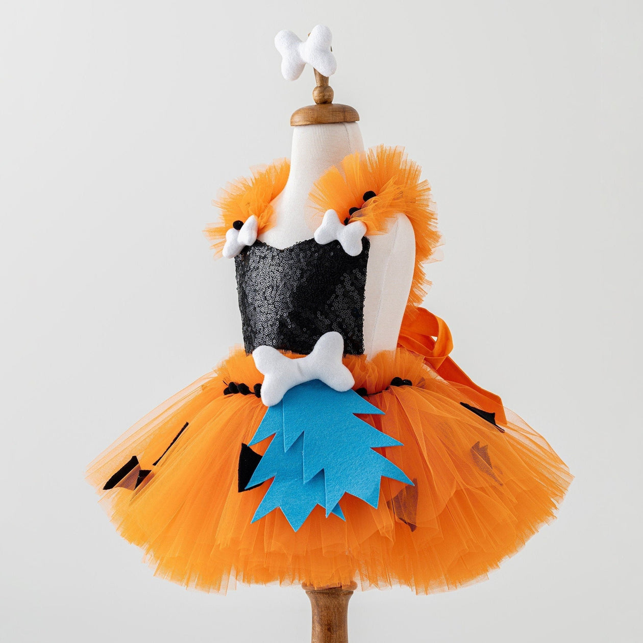 pebbles flintstone orange dress Custom Toddler Cave Cutie Tulle COLOR:Black Polka Dot When putting on your edit: Corp Core MaterniChic Autumn And Winter