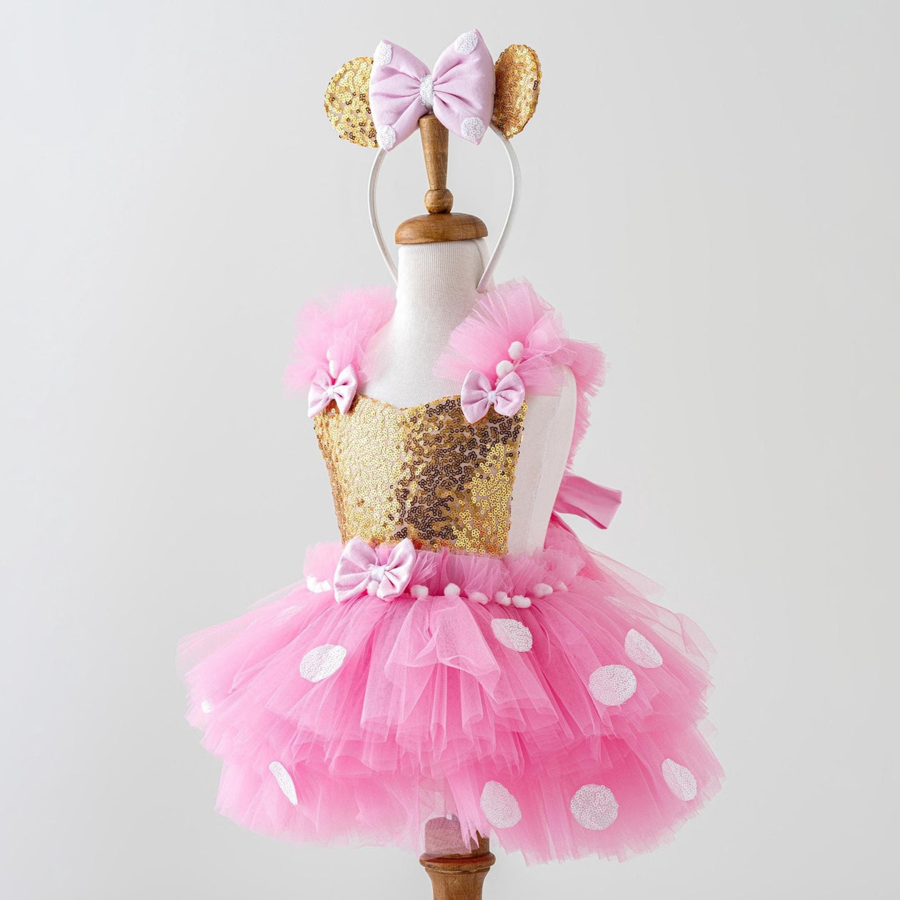 Order Pink and Gold Minnie Mouse Costume for Baby 0-3 months