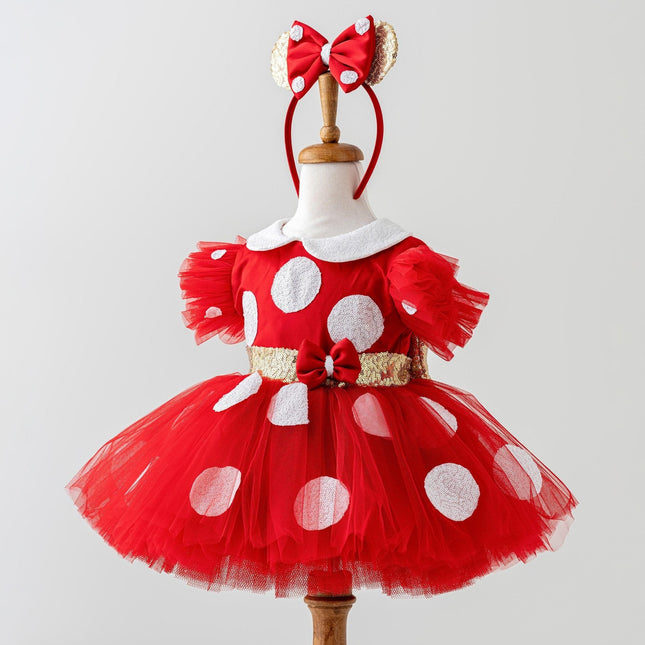 Red & Gold Polka Dot Costume – Costumes Club